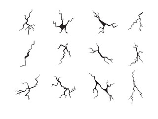 Hand drawn cracked egg, ground, glass, wall. Cartoon doodle style
