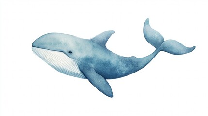Obraz premium A blue whale is swimming in the ocean