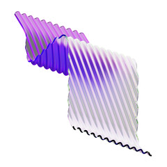 3d glass flying glass product holographic effect isolated on dark background. Render transparent glass cosmetic or award pedestal, disk stage with iridescent gradient 