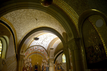 interior of the San Pedro church in Gijon, Asturias, Spain
