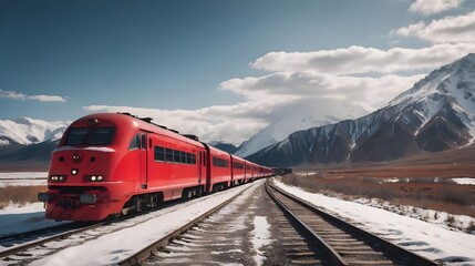 Fototapeta premium railway in the mountains