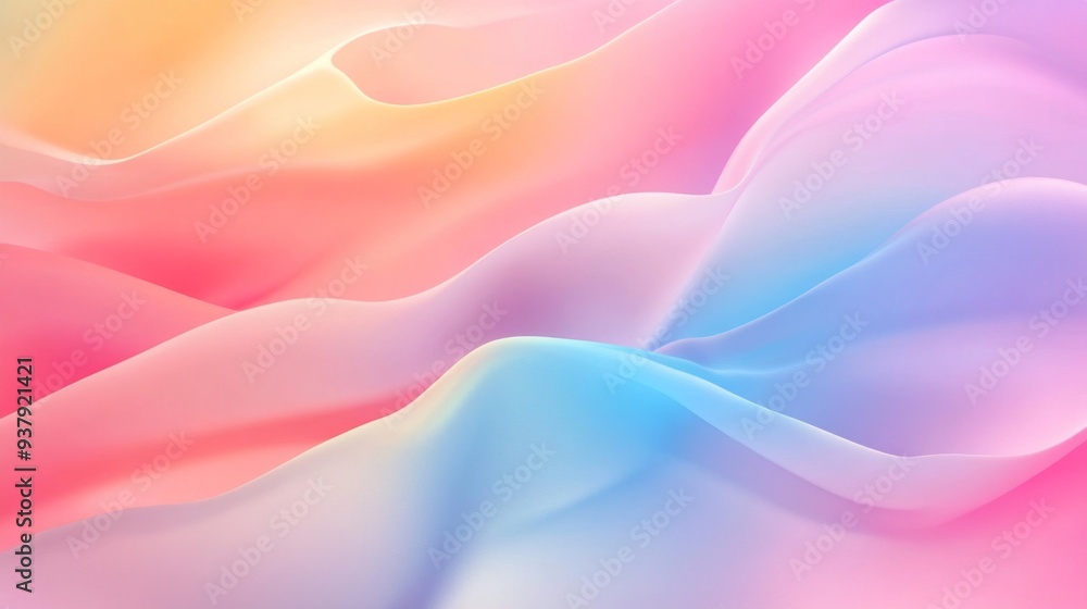 Leinwandbilder abstract gradient background with soft pastel colors blending smoothly, perfect for text overlay