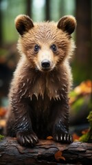 Fototapeta premium brown bear cub 