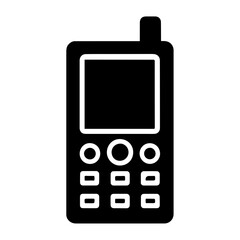 Mobile phone isolated on white icon