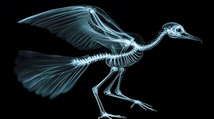 Bird Skeleton X-ray.
