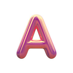 3d alphabet letter A