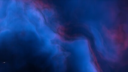 Space illustration with a color glow
