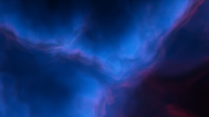 Space illustration with a color glow
