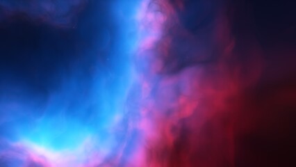 Space illustration with a color glow
