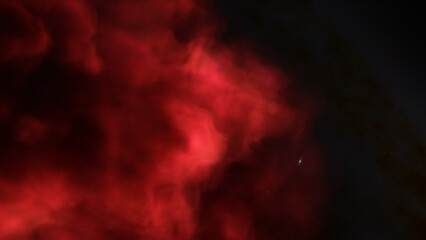 Space illustration with a color glow
