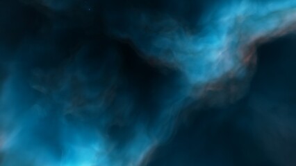 Space illustration with a color glow
