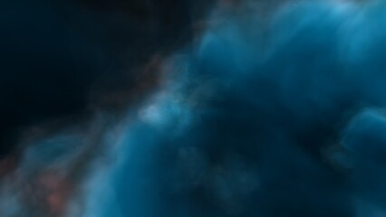 Space illustration with a color glow
