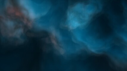 Space illustration with a color glow
