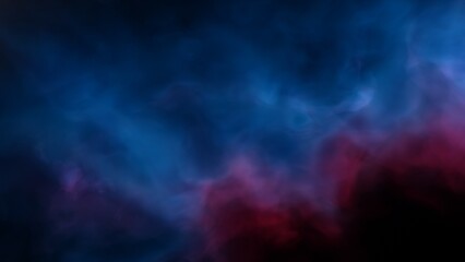 Space illustration with a color glow
