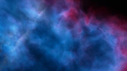 Space illustration with a color glow
