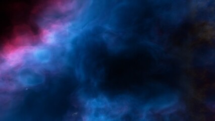 Space illustration with a color glow
