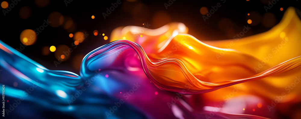 Aufkleber A vibrant swirl of colors blending beautifully, creating an enchanting visual effect with soft gradients and shimmering highlights.