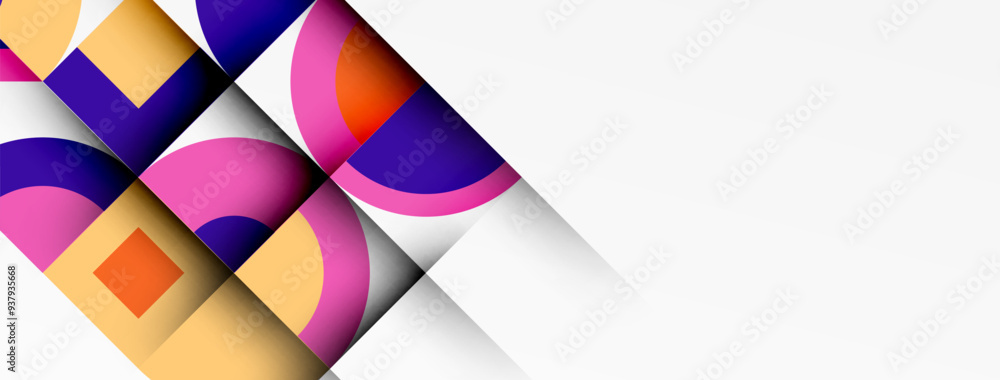 Aufkleber modern geometrical abstract background - circles. business or technology presentation design