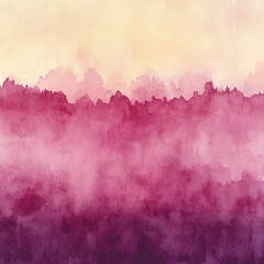 Obraz premium A serene watercolor landscape blending soft pink and purple hues, evoking calm and creativity in any design project.