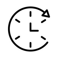 Time line icon. Clock icon. Vector illustration isolated on white background.
