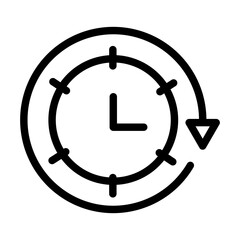 Time line icon. Clock icon. Vector illustration isolated on white background.