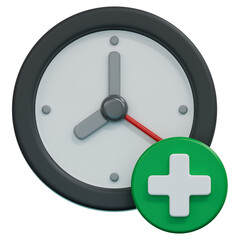 Fototapeta premium overtime clock 3d illustration