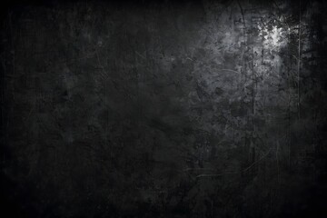 Fototapeta premium Vintage black grunge background with smooth light and blank area. Textured and rough surface with an aged look.