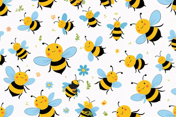 seamless pattern with butterflies and flowers