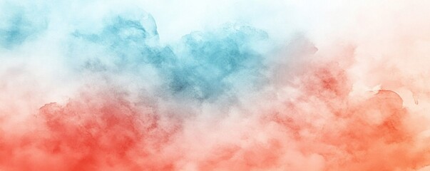 Fototapeta premium A vibrant swirl of blue and red smoke creating an abstract and dreamy background with a soft, ethereal feel.