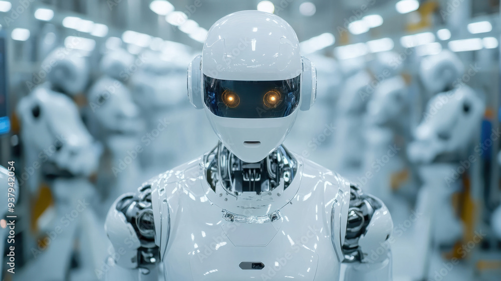 Poster robotic manufacturing, discover how robots streamline tasks in modern factories, enhancing efficienc