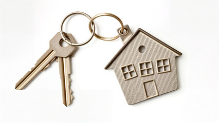 house key isolated on white