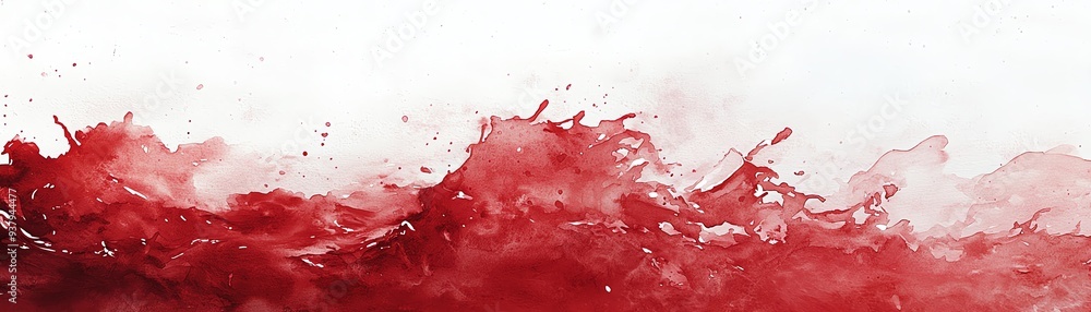 Poster a vibrant splash of red paint creating a dynamic and energetic visual effect suitable for artistic p