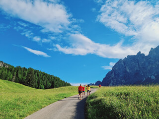 Hiking in the italian mountains