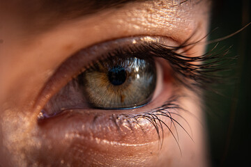 close up of human eye