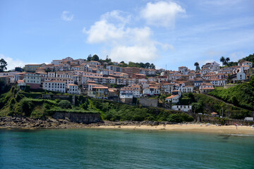 The city Lastres in Asturias, Spain