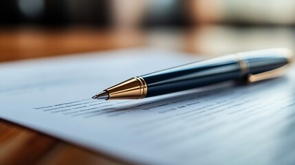 Fototapeta premium The estate agents signature on the contract finalized the mortgage agreement marking a significant investment in the housing property for business purposes Homework : Generative AI