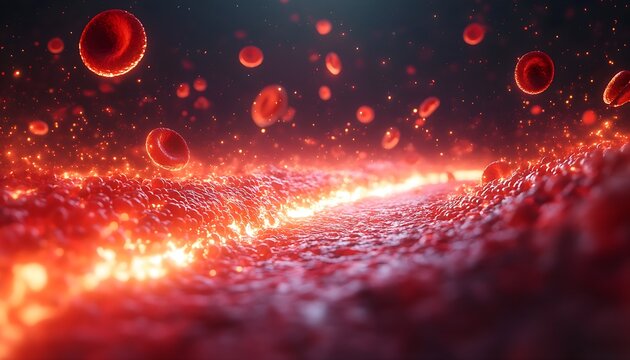 Dynamic Flow: 3D Rendering of Red Blood Cells in a Vein