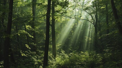 Obraz premium Sunlight Through the Trees