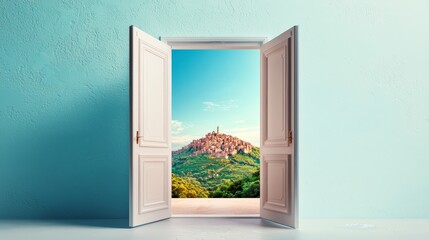 Fototapeta premium Open Door to a New World.