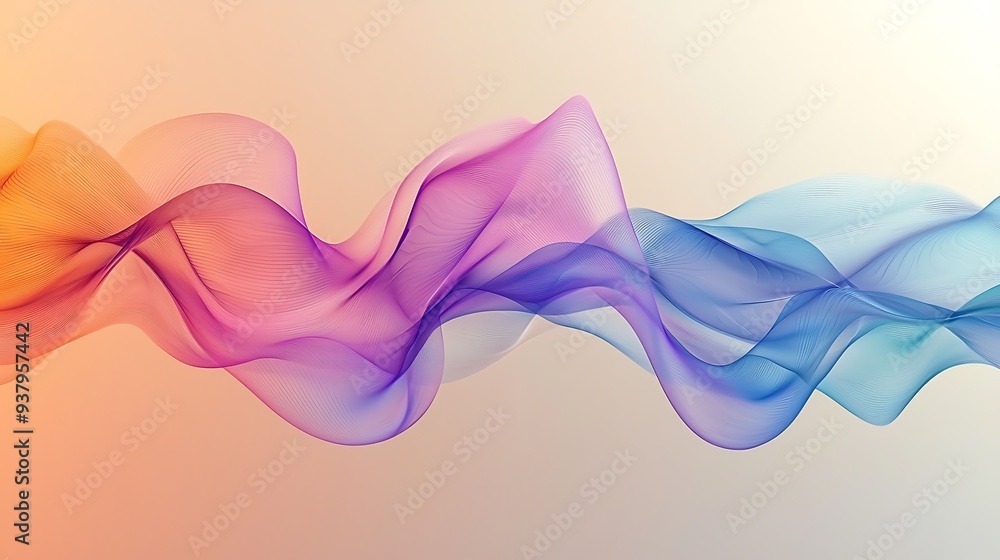 Poster abstract colorful waves background design, blending vibrant colors and dynamic shapes in a modern an