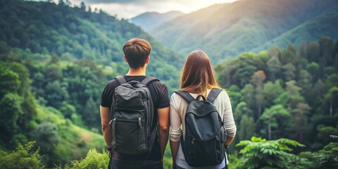 A couple traveling, vacation, travel style photo