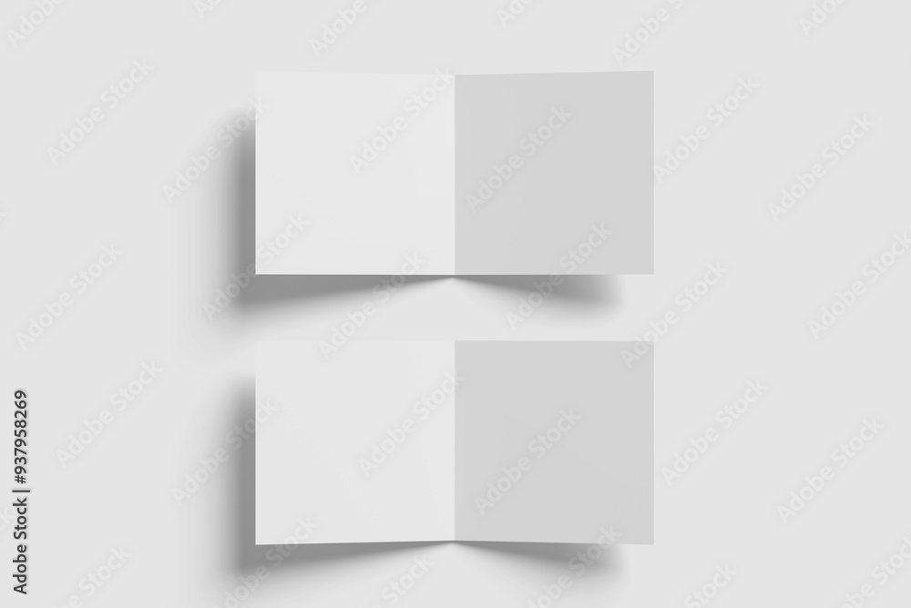 Poster dl bifold blank modeling white box template