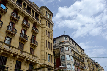 Historical buildings in San Sebastian, Spain