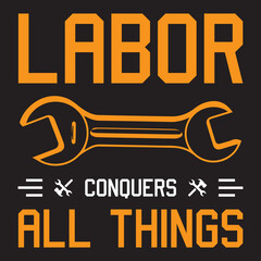 Labor Day Typography T Shirt Design 