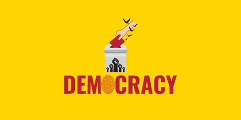 International Day of Democracy On September 15 business brochure flyer banner design horizontal template vector illustration creative unique banner poster cover social media design, Democracy logo