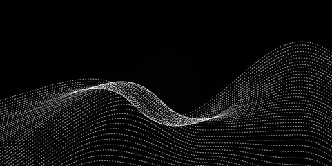 Stylish Digital Network Background with Tech Waves.