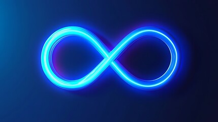 Glowing Blue Infinity Symbol