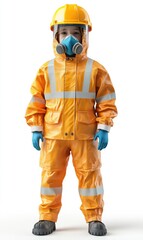 Naklejka premium Children wearing PPE clothes, 3D illustration, isolated on white background