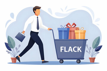 Flat Shopper Searching for Deals in Bin concept as Candid shot of a shopper digging through a discount bin in a store on Black Friday capturing the excitement and treasure hunt feel of finding the bes