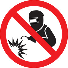 It is forbidden to use welding machines